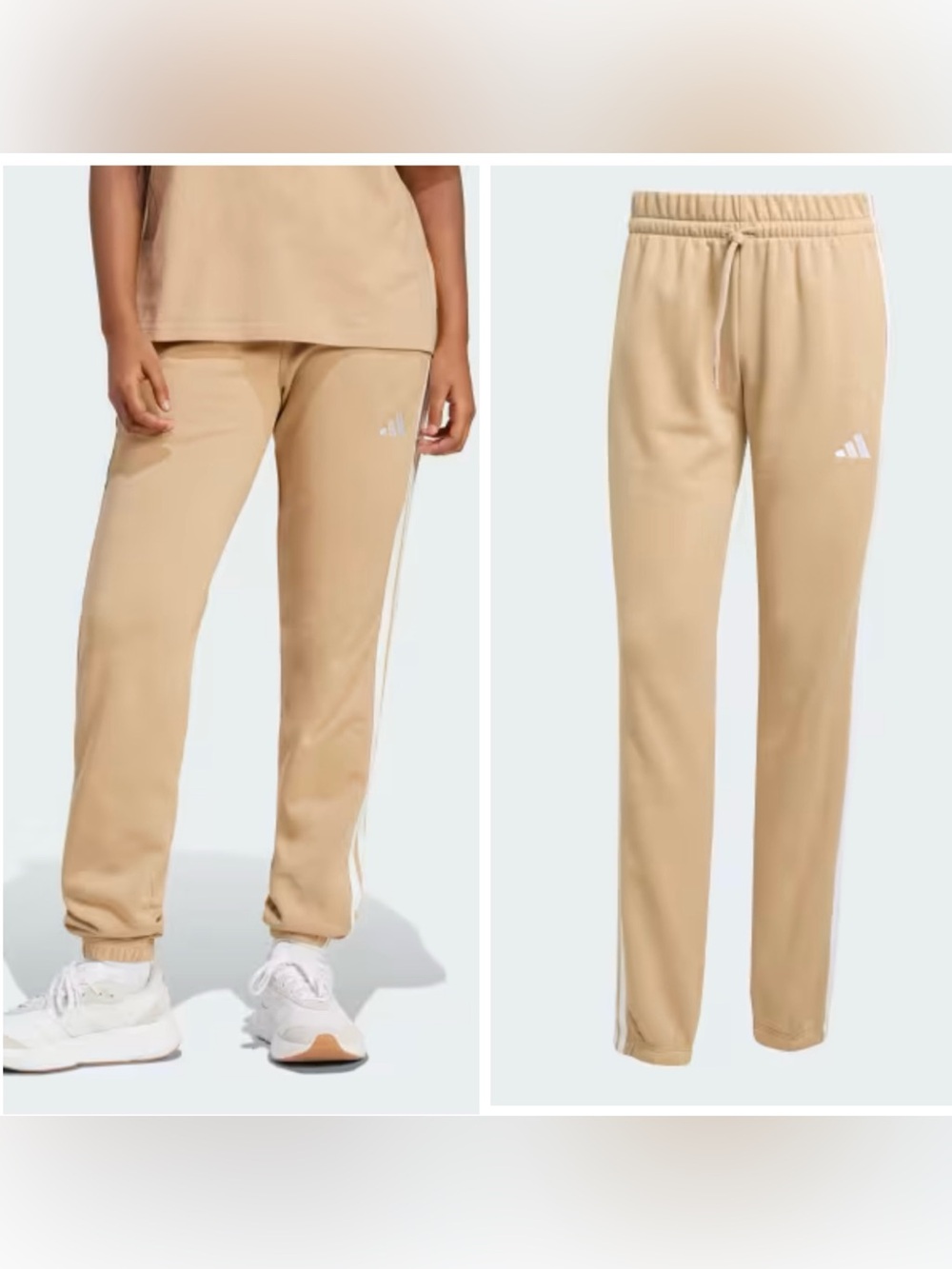 NWT Adidas 2XL Essentials 3-Stripes French Terry Cuffed Pants Women’s Plus Size